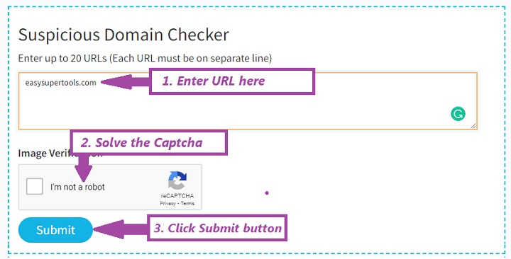 antivirus Domain Checker tool